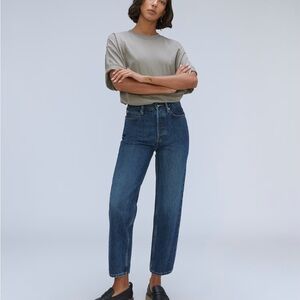 Everlane The Rigid Way-High Jean in Rich Indigo 26 Tall